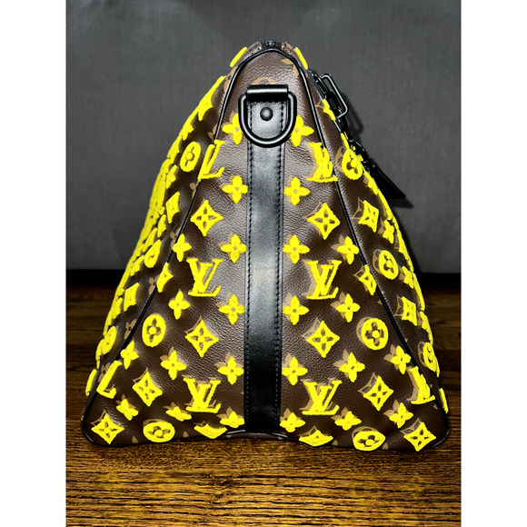 Louis Vuitton Keepall Triangle Bandouliere 50 Tuffetage Yellow Duffle Travel Bag - Picture 11 of 11